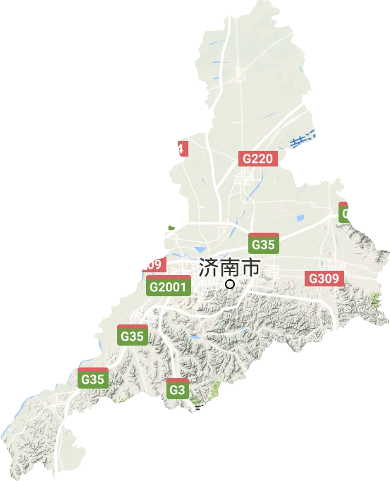 济南市地形地图
