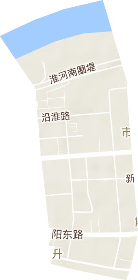 东升街道地形地图
