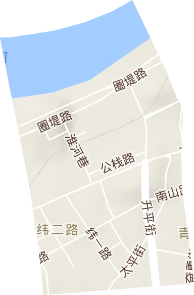 纬二路街道地形地图