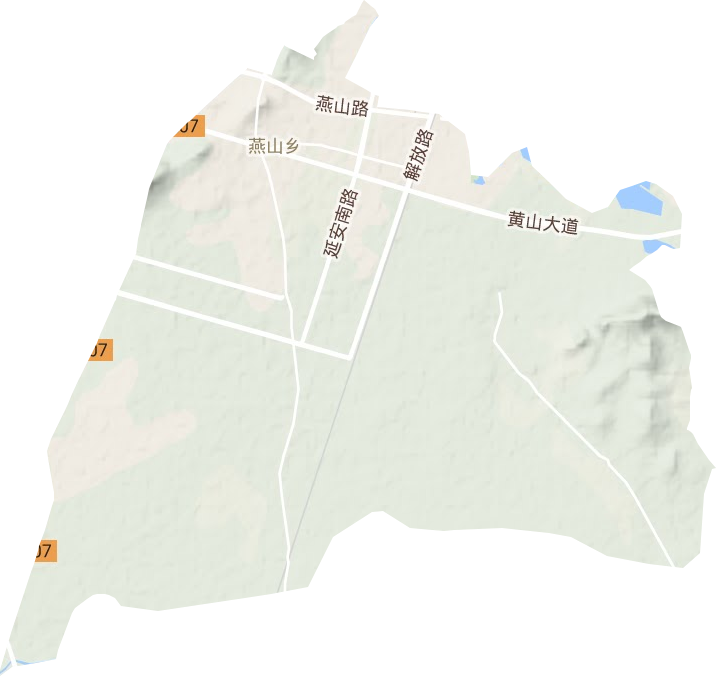 燕山乡地形地图