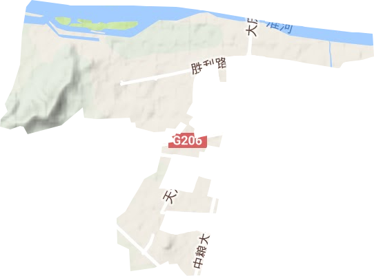 长青乡地形地图