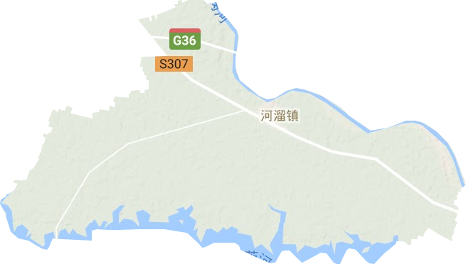 河溜镇地形地图