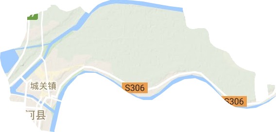 城关镇地形地图