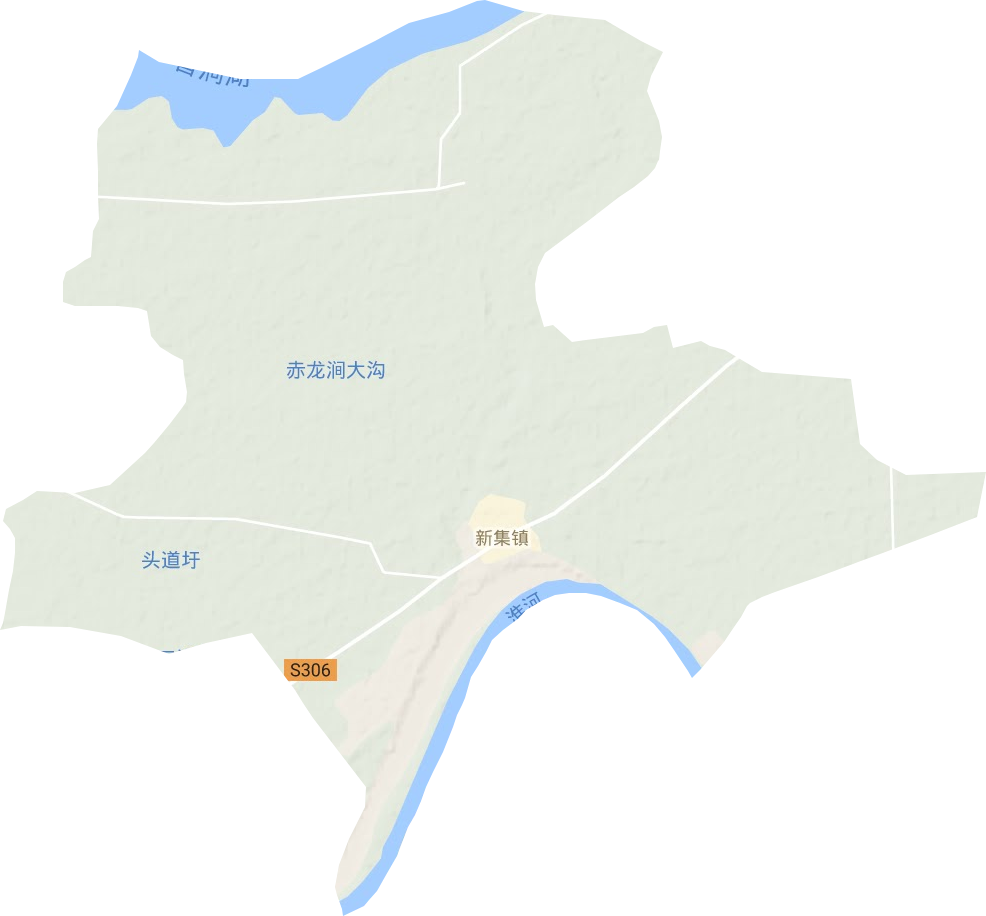 新集镇地形地图