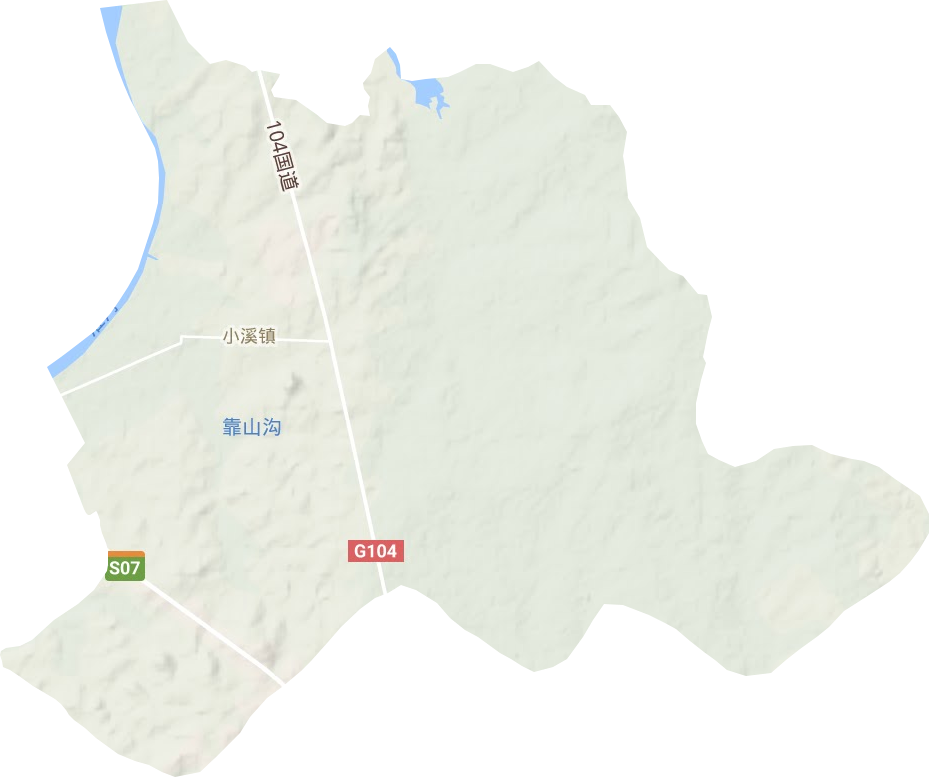 小溪镇地形地图