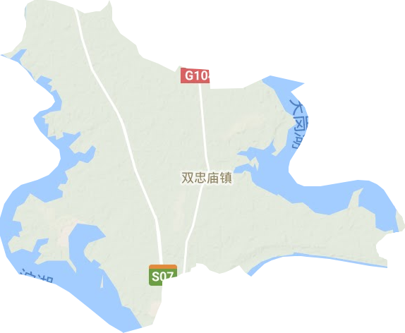 双忠庙镇地形地图