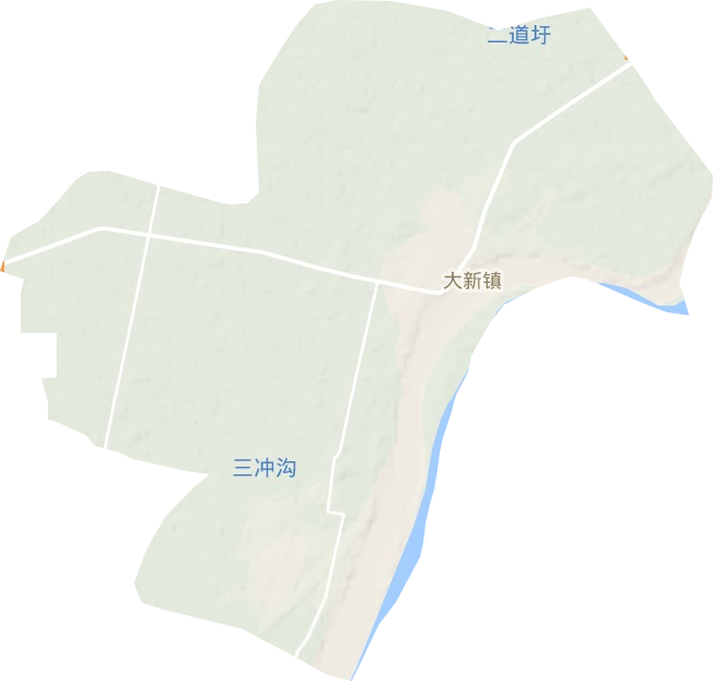大新镇地形地图