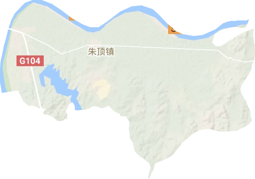 朱顶镇地形地图