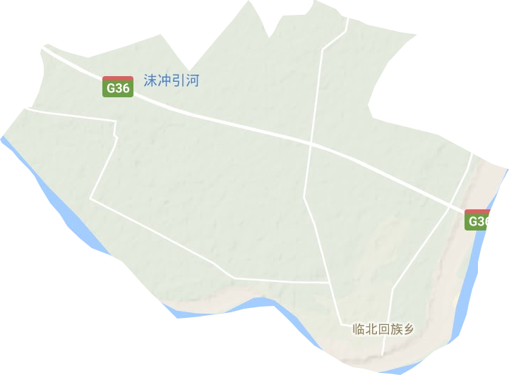 临北回族乡地形地图