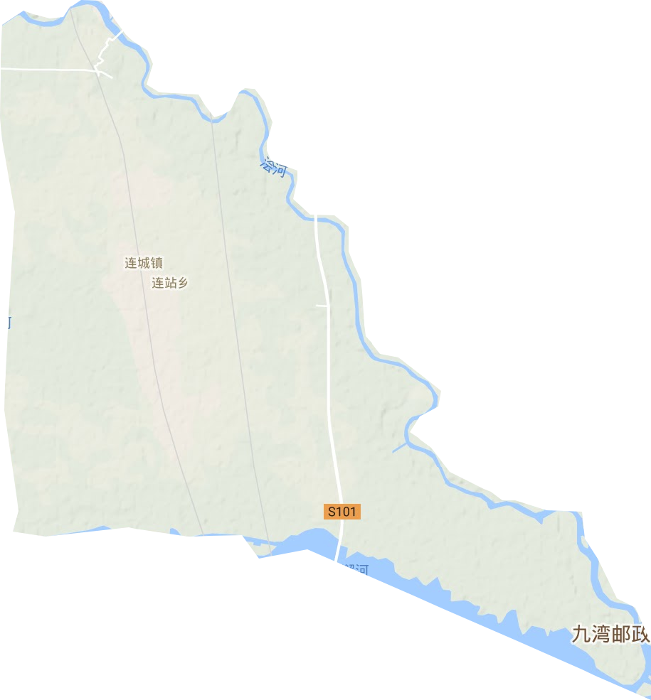 连城镇地形地图
