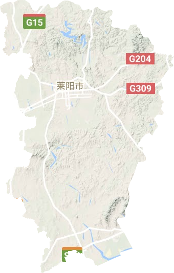 莱阳市地形地图