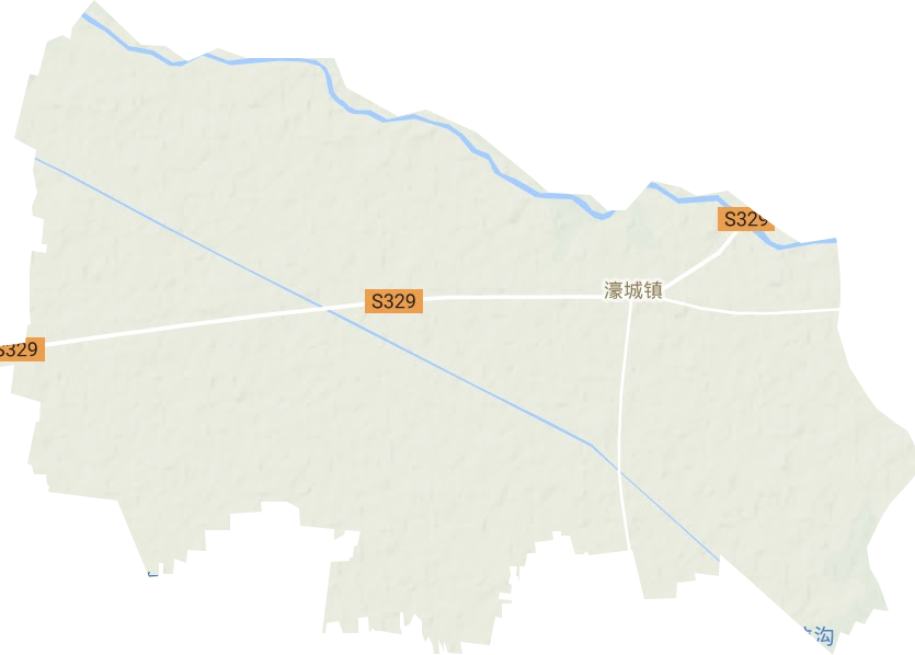 濠城镇地形地图