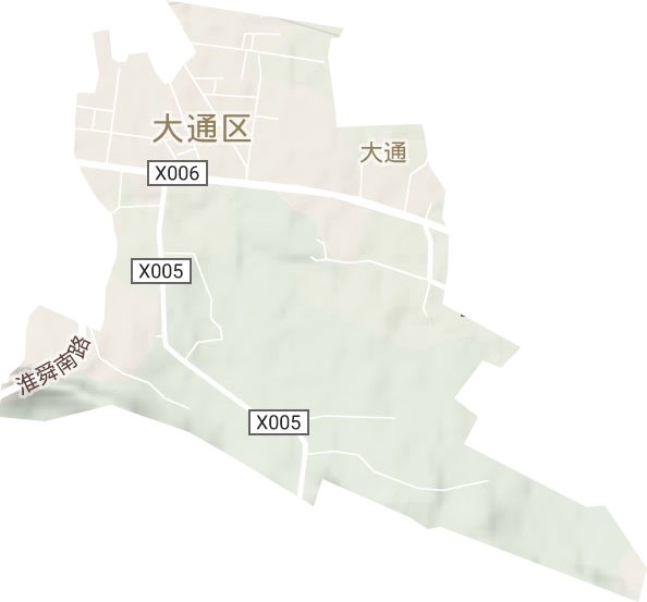 大通街道地形地图