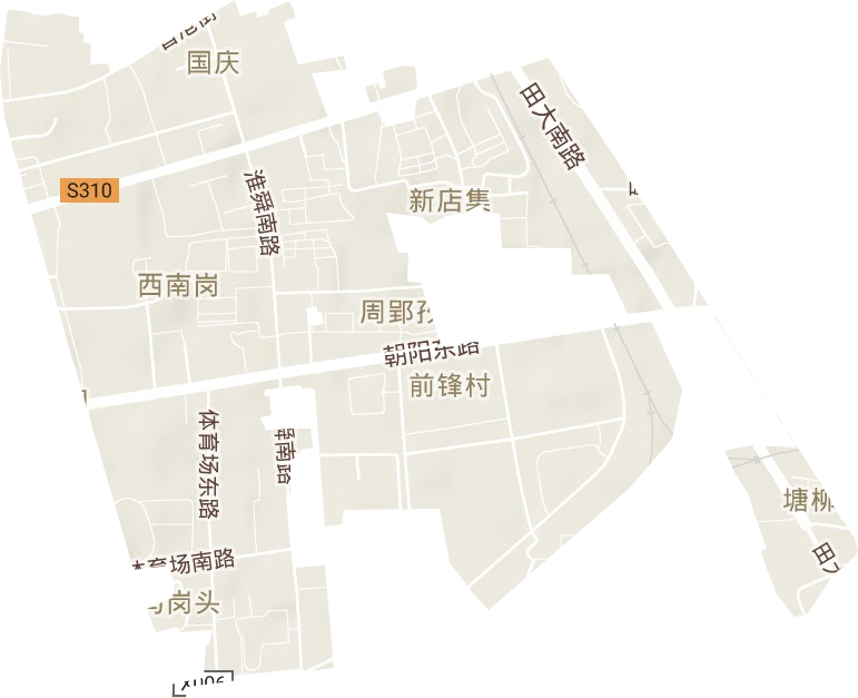 国庆街道地形地图