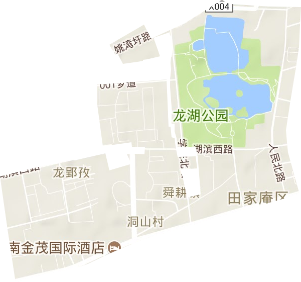 公园街道地形地图