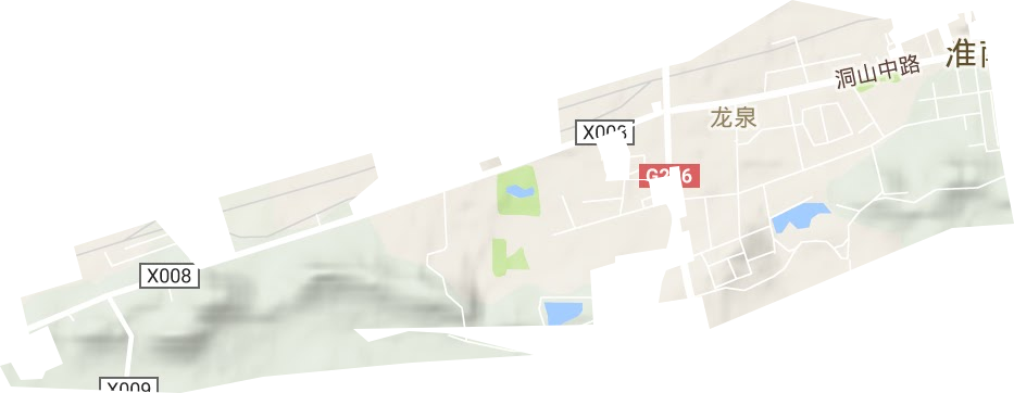 龙泉街道地形地图