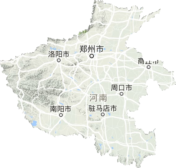 河南省地形地图