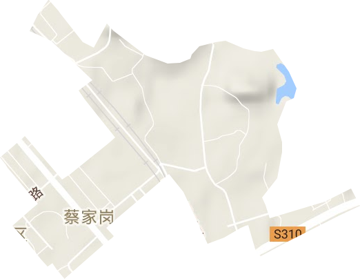 蔡家岗街道地形地图