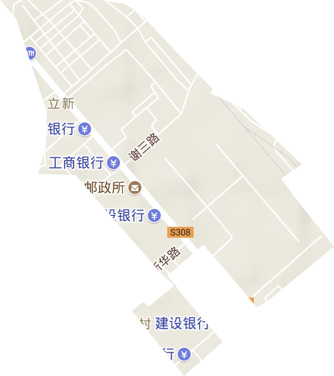 立新街道地形地图