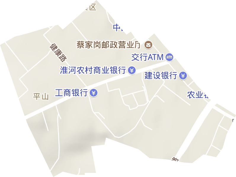平山街道地形地图