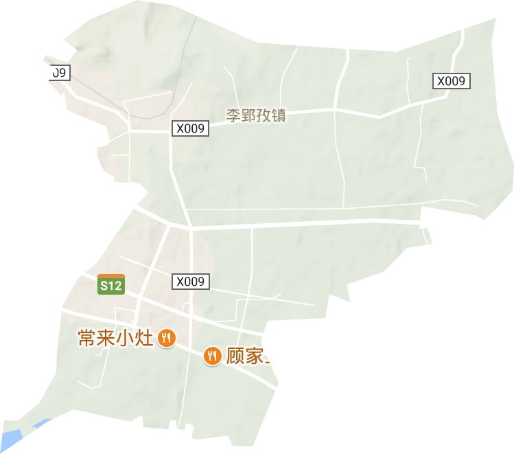 李郢孜镇地形地图
