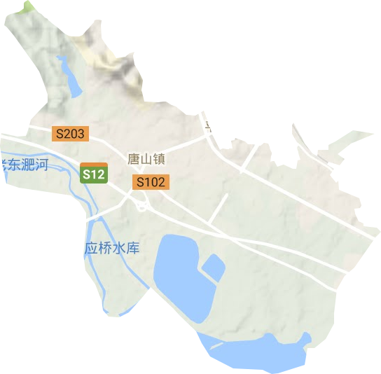 唐山镇地形地图