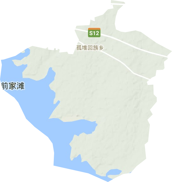 孤堆回族乡地形地图