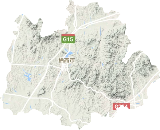 栖霞市地形地图