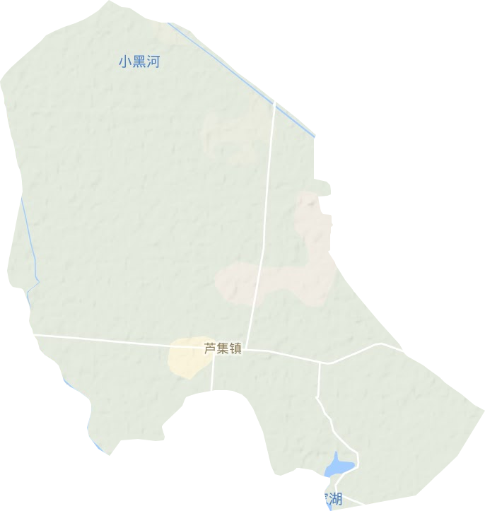 芦集镇地形地图