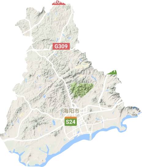 海阳市地形地图