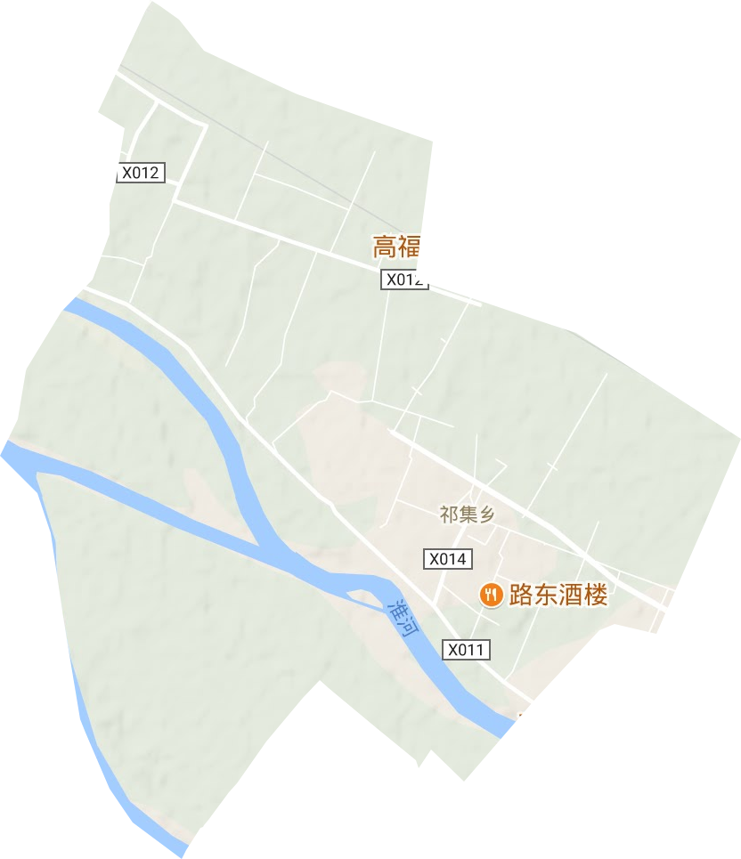 祁集镇地形地图
