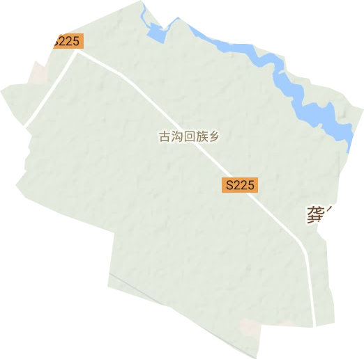古沟回族乡地形地图