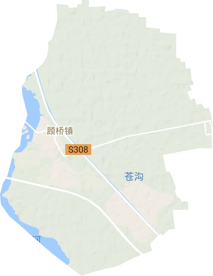 顾桥镇地形地图
