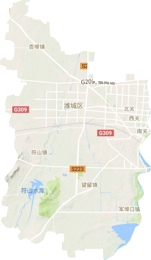 潍城区地形地图