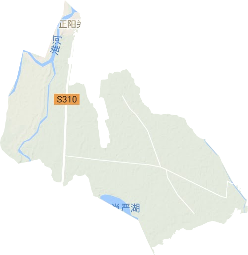 正阳关镇地形地图