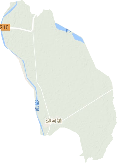 迎河镇地形地图