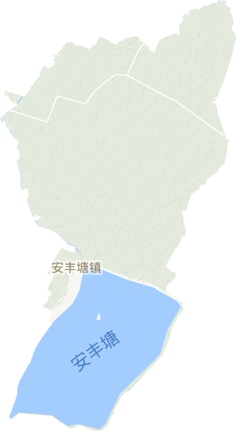 安丰塘镇地形地图