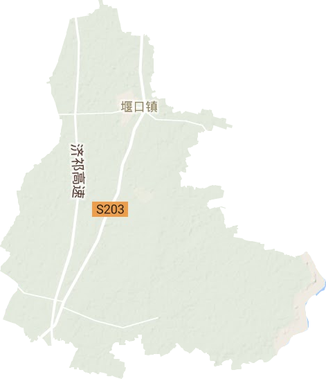 堰口镇地形地图