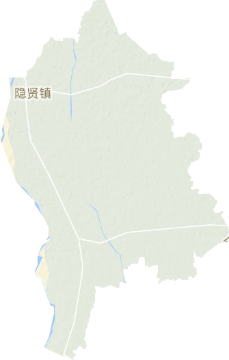 隐贤镇地形地图