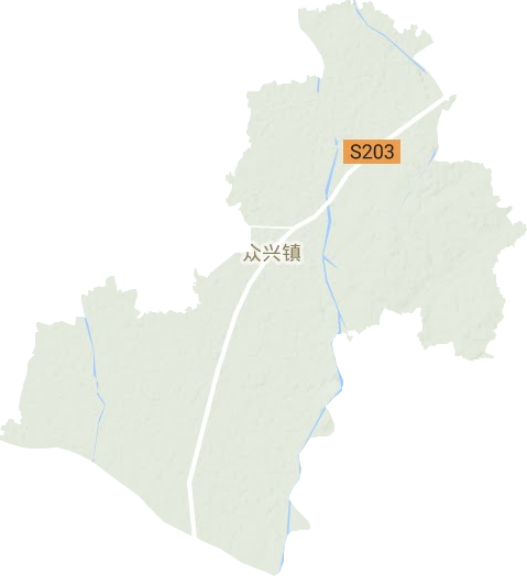 众兴镇地形地图