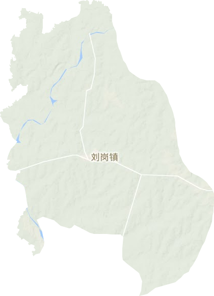 刘岗镇地形地图