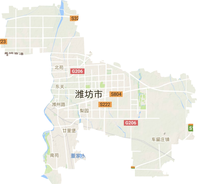 奎文区地形地图