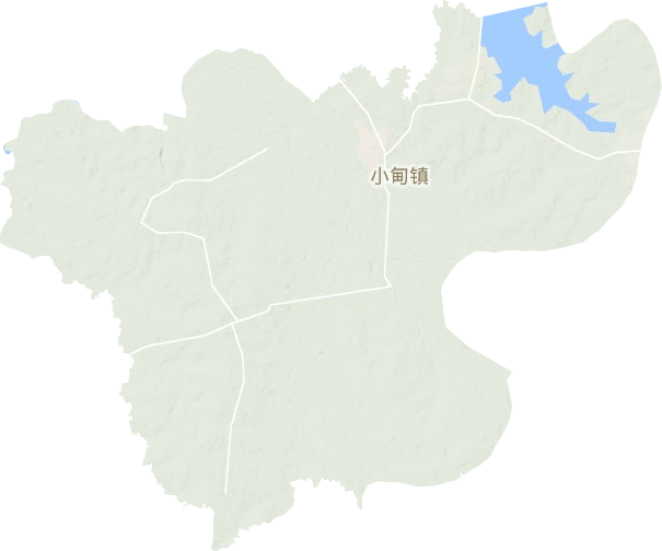 小甸镇地形地图