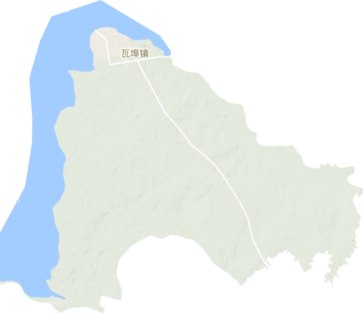瓦埠镇地形地图