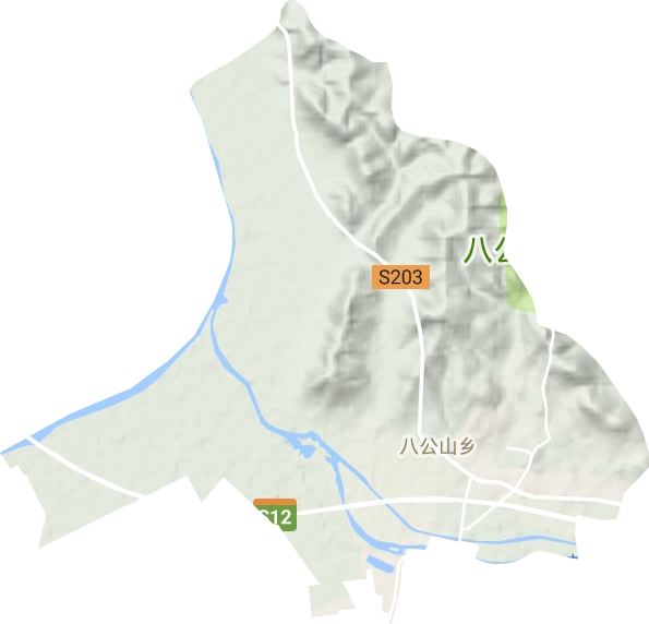 八公山乡地形地图