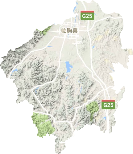 临朐县地形地图