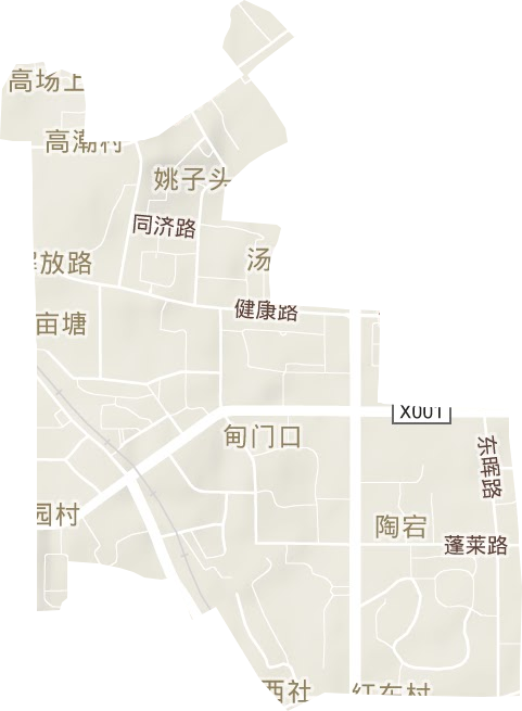 解放路街道地形地图