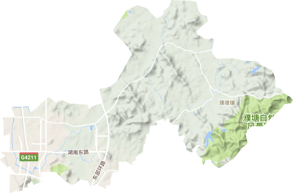 霍里街道地形地图