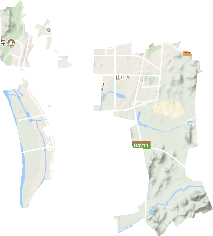 佳山乡地形地图