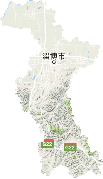 淄博市地形地图
